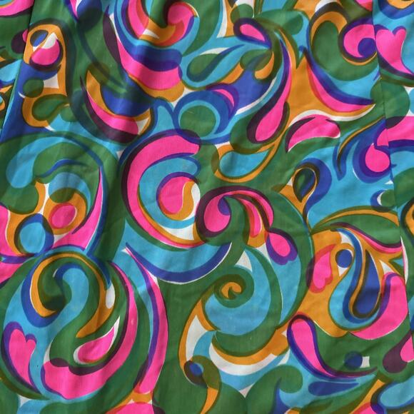 Vintage Sculptress Intimate Long Nightgown Dress Bright Boho 1960s Size Small￼‎ - Picture 2 of 9